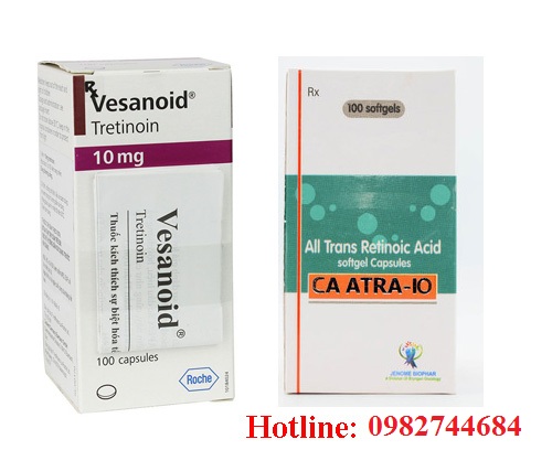 Thuốc Vesanoid 10mg và Atra 10mg Tretionin