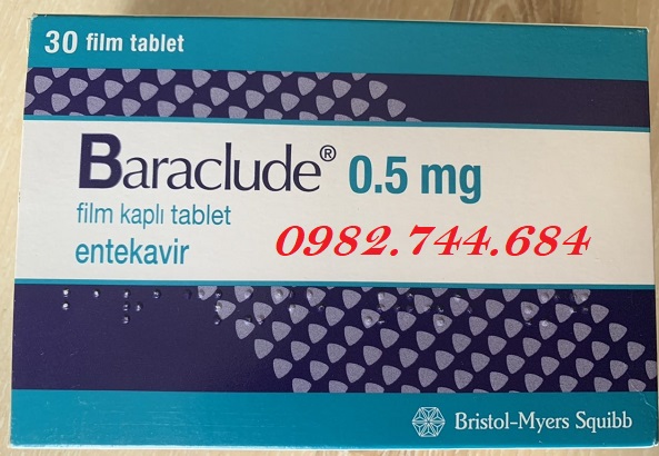 Thuốc baraclude 0.5 mg điều trị viêm gan B và nhiễm HIV