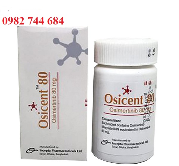 Thuốc Osicent 80 mg điều trị U phổi của Bangladesh