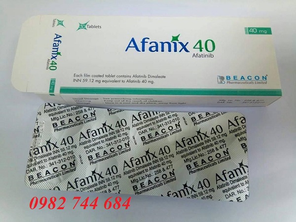 Thuốc Afanix Afatinib 40mg hộp 30 viên điều trị U phổi